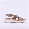 Oh My Sandals Criss Cross Slingback - Metallic